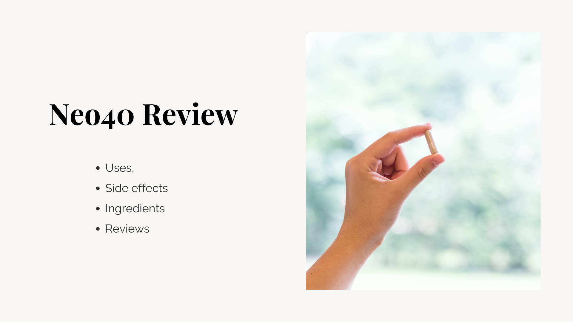 Neo40 Review: Safety | Efficacy | Ingredients | Pharmacist's Guide ...